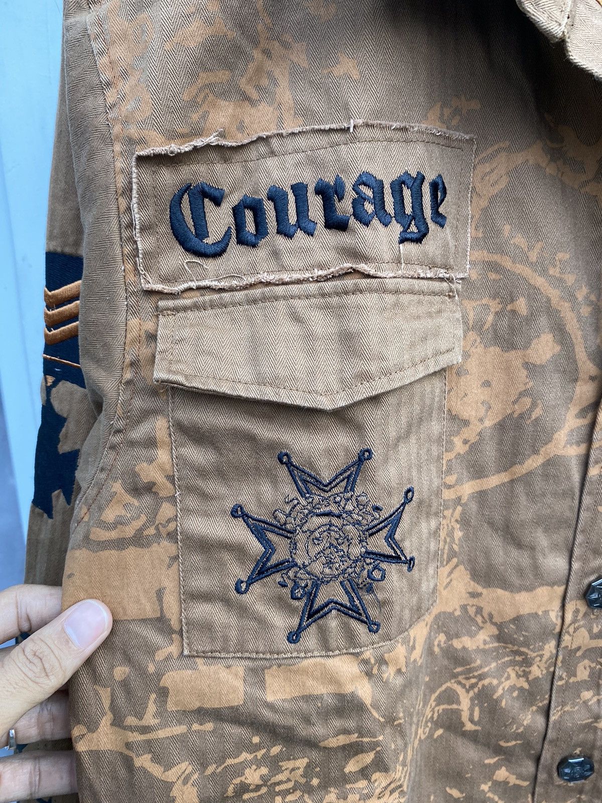 Vintage Made Right Genuine Military Style Jacket ‘Courage’ Patchwork Size US L / EU 52-54 / 3 - 8 Thumbnail