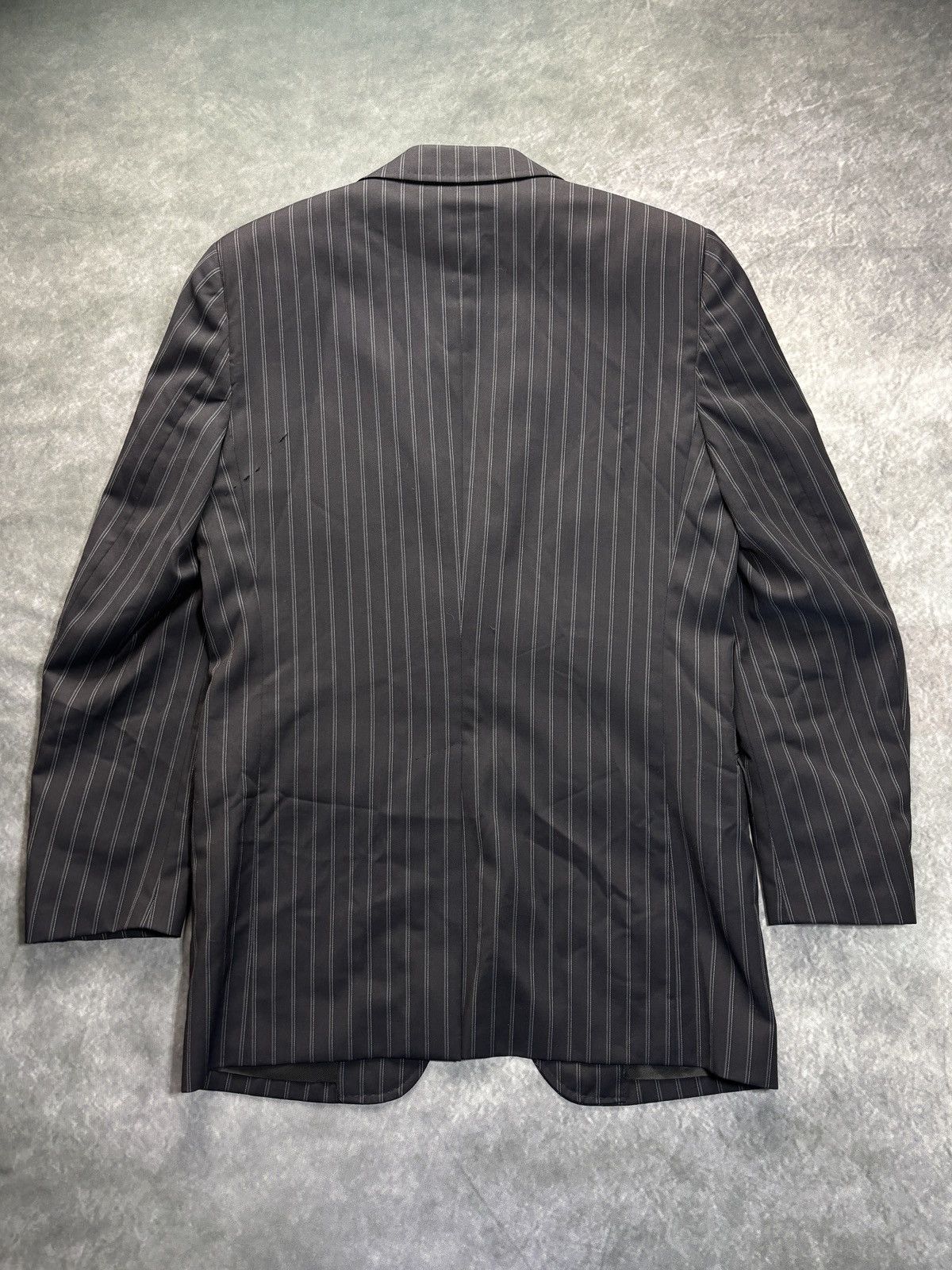 Dolce & Gabbana Dolce & Gabbana Suit Jacket Striped Wool Blazer Size 38R - 6 Thumbnail