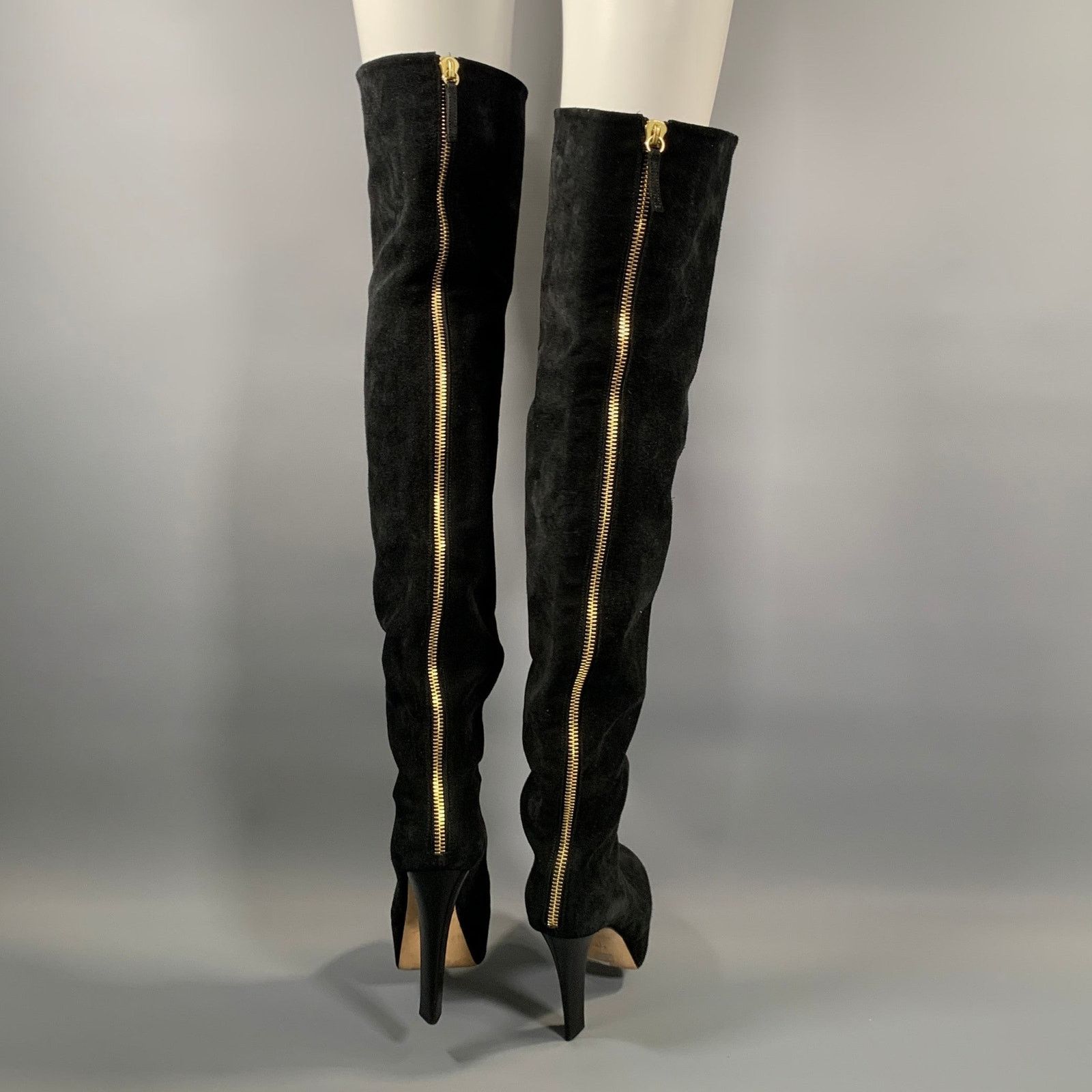 Giuseppe Zanotti GIUSEPPE ZANOTTI Size 6.5 Black Suede Boots Size US 6.5 / IT 36.5 - 3 Thumbnail