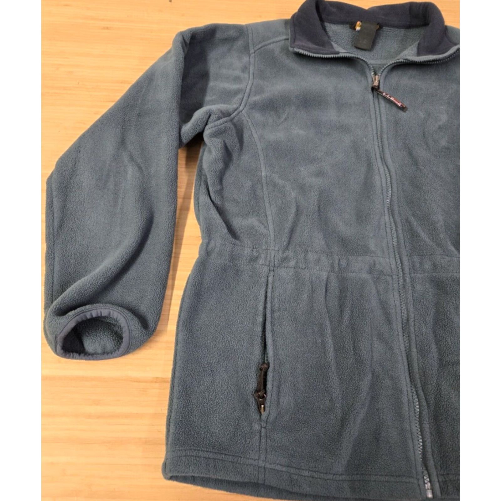 Vintage L.L. Bean Women's Jacket Gray Fleece Full Zip Mock Neck Zipped Pockets L Regular Size Large Size L / US 10 / IT 46 - 3 Thumbnail