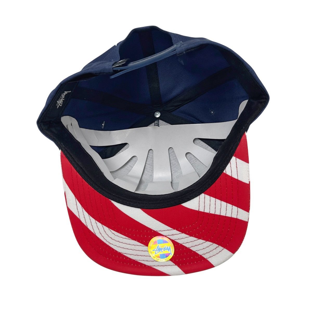 Stussy Stussy USA Team Block Cap SnapBack AOP Navy Hat Size ONE SIZE - 7 Thumbnail