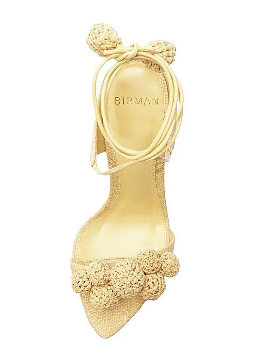 Alexandre Birman os11x1225 Resse 100MM Raffia Ankle-Wrap Sandals in Creamy Size US 11 / IT 41 - 4 Thumbnail