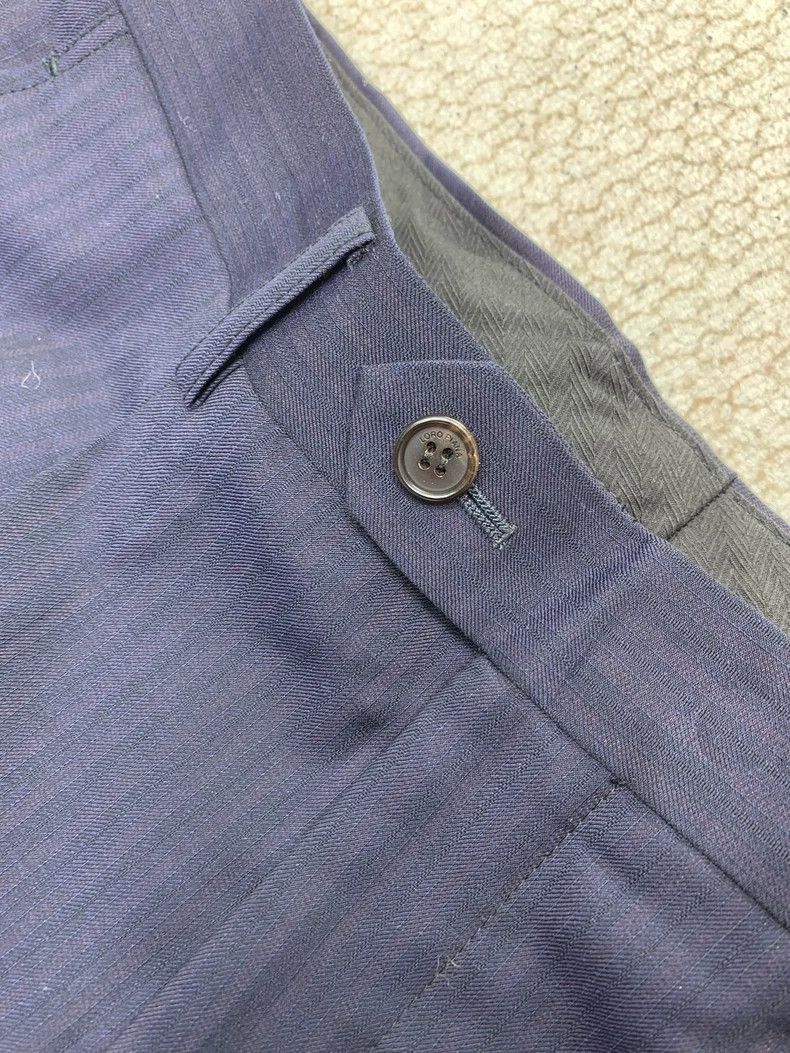 Other LORO PIANA Dark blue and dark red stripes, wool dress trou Size US 32 / EU 48 - 9 Thumbnail