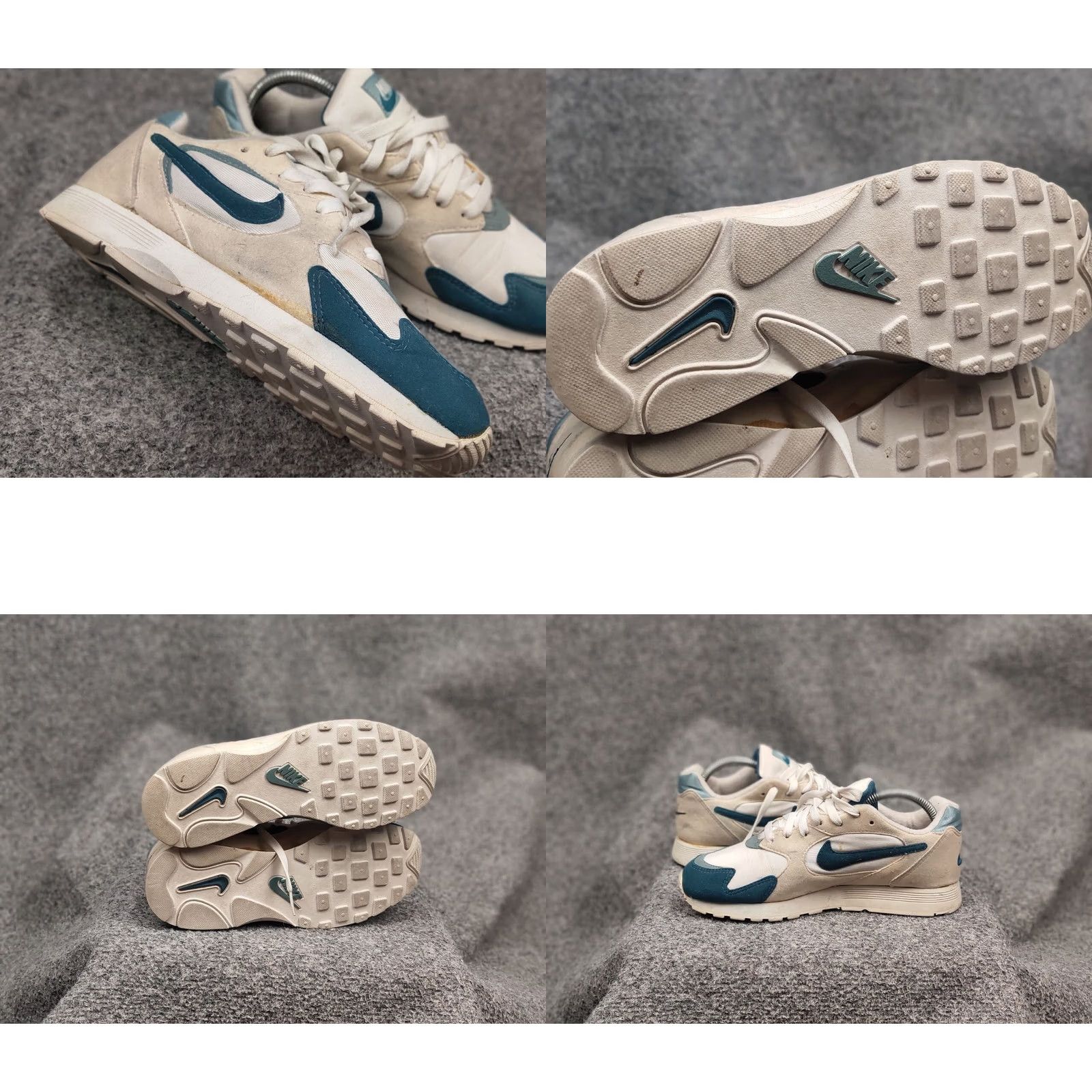 Nike VINTAGE Nike Outburst Sneaker Womens 8 White Blue 90s Casual Canvas Low Top Vintage 96's Nike Outburst Sneakers Size US 8 / IT 38 - 10 Thumbnail