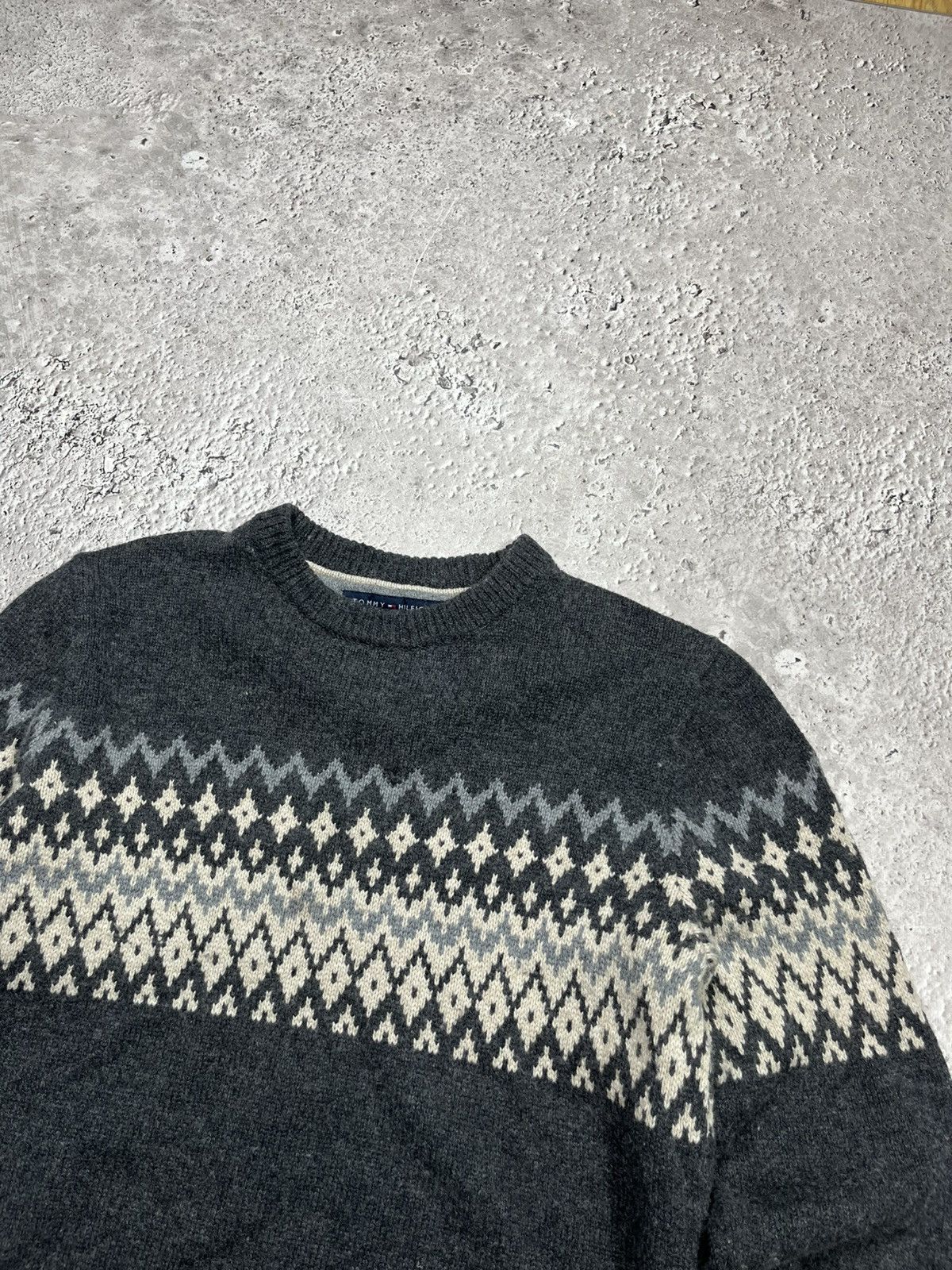 Tommy Hilfiger Tommy Hilfiger Nordic Wool Blend Sweater Grey Fair Isle Size US S / EU 44-46 / 1 - 4 Thumbnail
