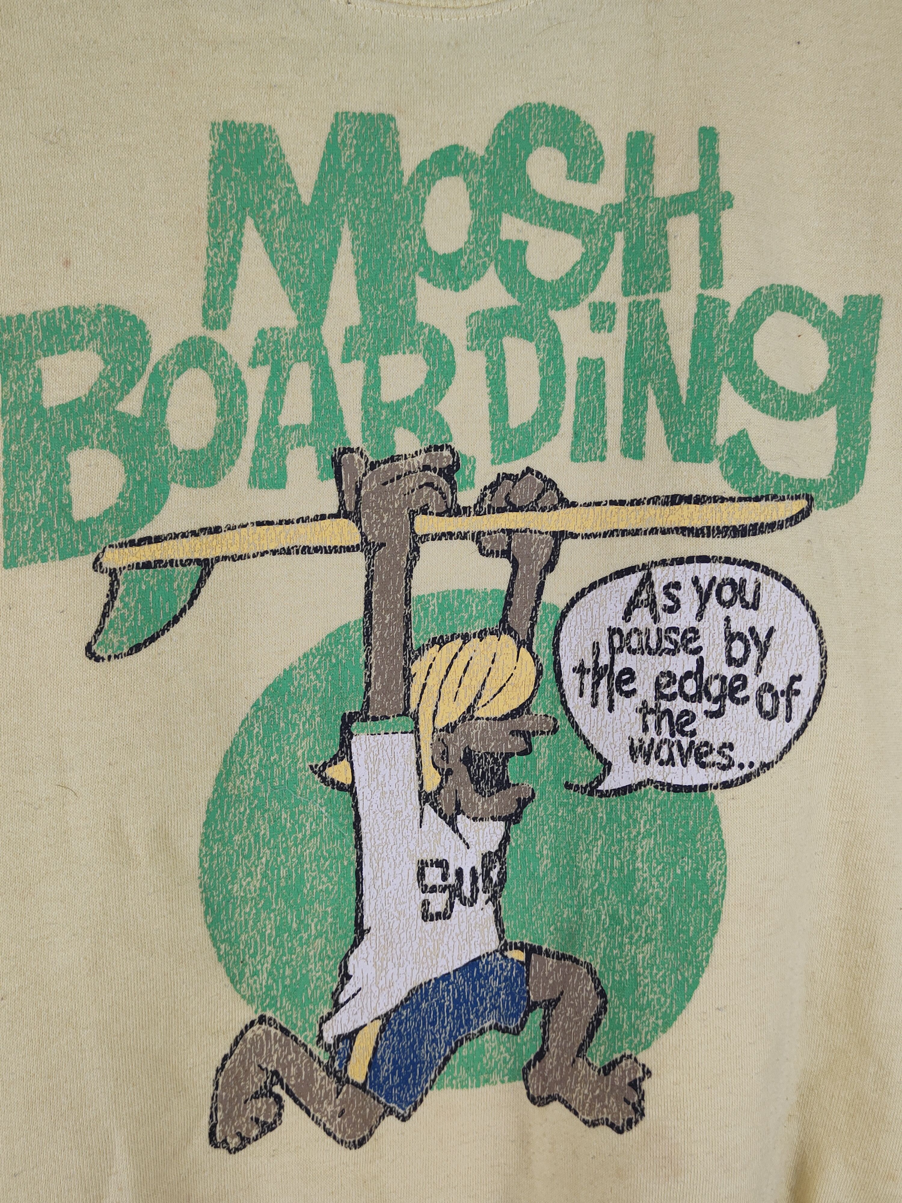 Japanese Brand Mosh Boarding Yellow vintage Sweatshirts #W1666 Size US M / EU 48-50 / 2 - 2 Thumbnail