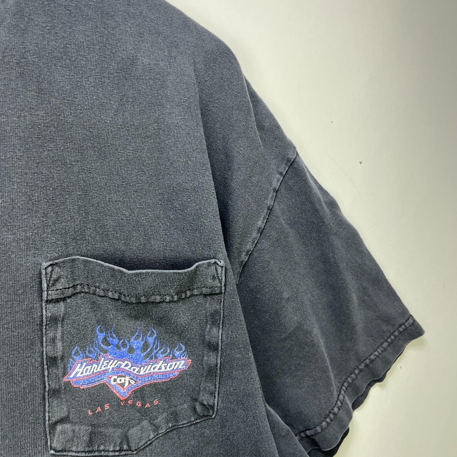 Harley Davidson Vintage Harley Davidson Cafe Las Vegas Flames T Shirt XL Size US XL / EU 56 / 4 - 6 Thumbnail