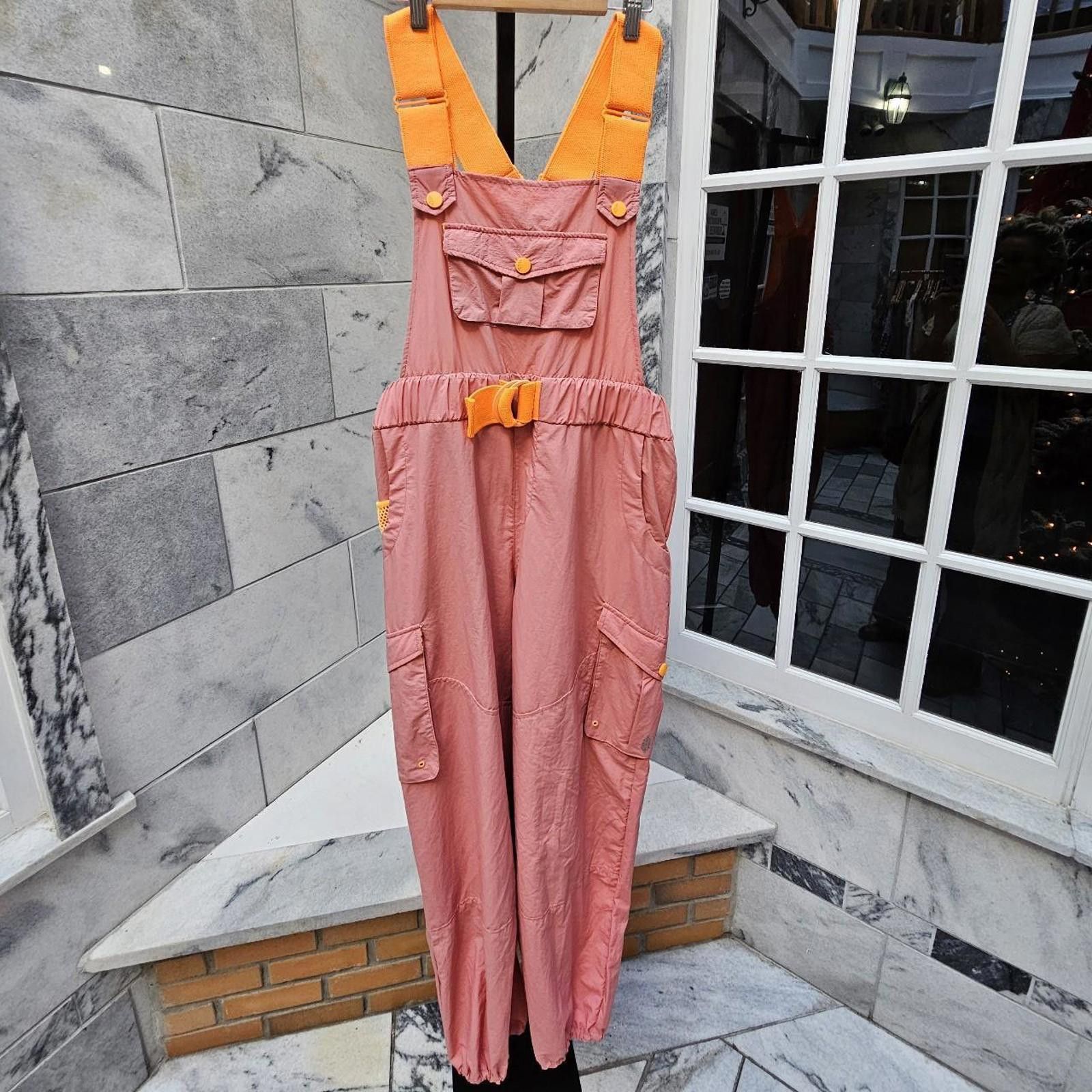 Free People Free People Orange & Pink Overalls Morning Meadow Onesie Size 28" / US 6 / IT 42 - 1 Thumbnail