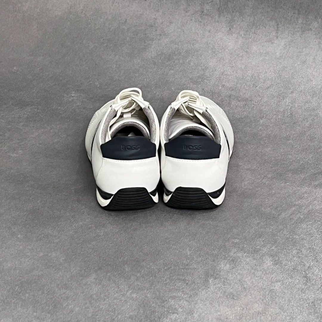 Hugo Boss HUGO BOSS White Leather Breathable Casual Sneakers Size US 9 / EU 42 - 3 Thumbnail