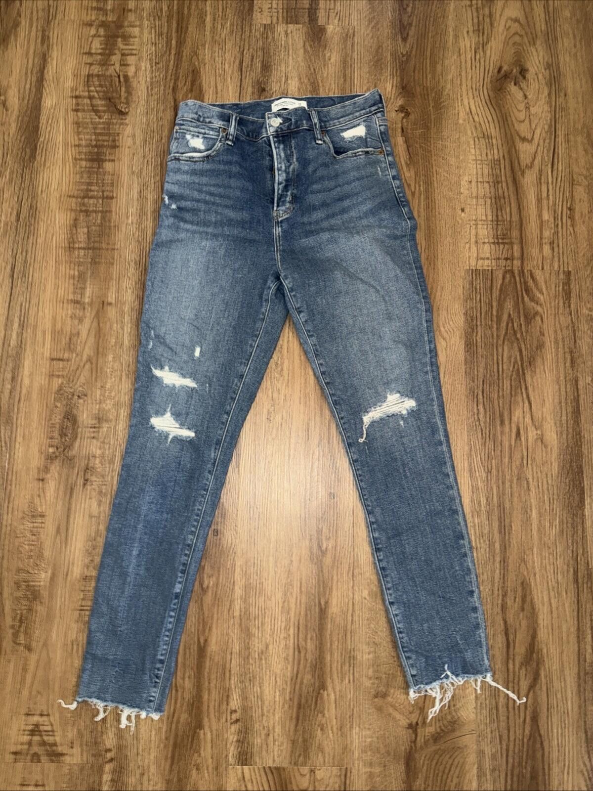 Abercrombie & Fitch Abercrombie & Fitch Super Skinny Ankle High Rise Jeans Crop Size 30" / US 8 / IT 44 - 1 Thumbnail
