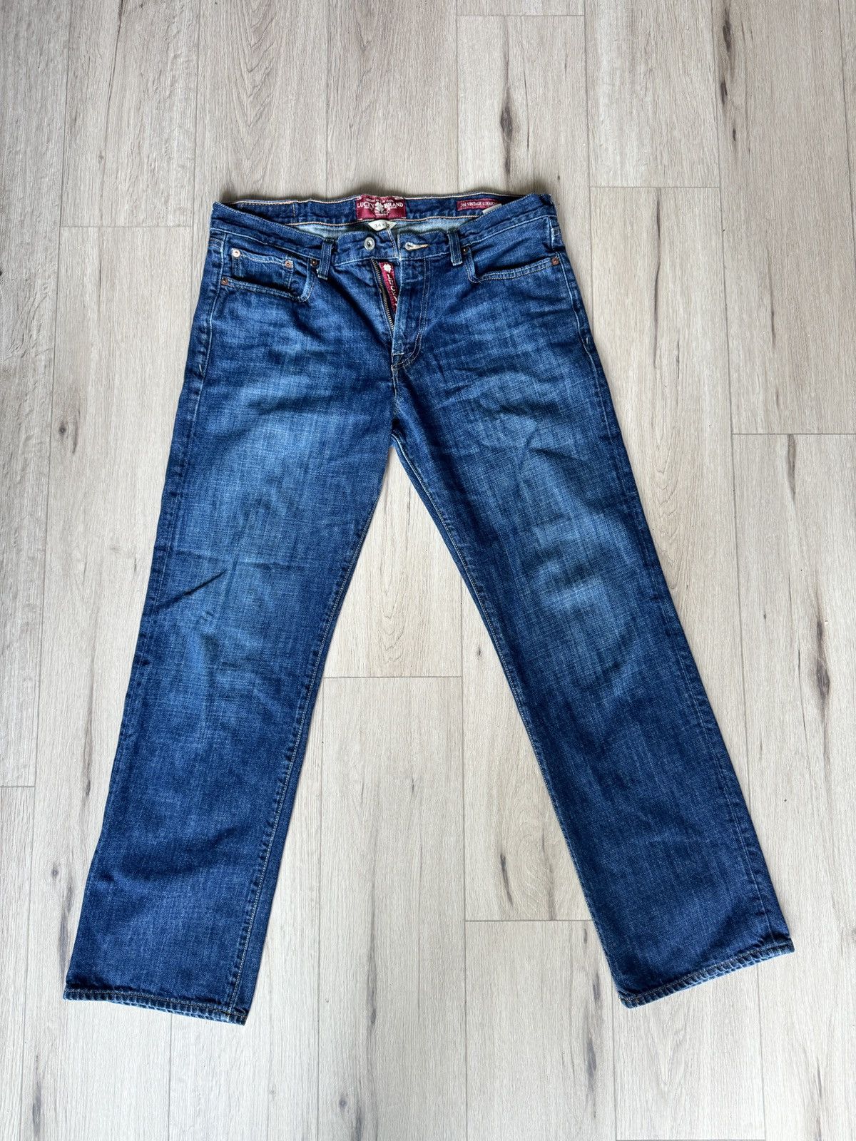 Lucky Brand 361 Relaxed Straight Lucky Brand Dark Wash Jeans Size US 34 / EU 50 - 1 Thumbnail