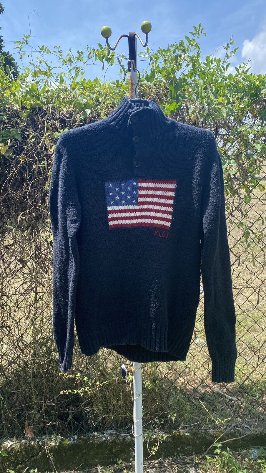 Polo Ralph Lauren Vintage Polo Ralph Lauren RL67 American Flag Sweater Size US XL / EU 56 / 4 - 1 Thumbnail