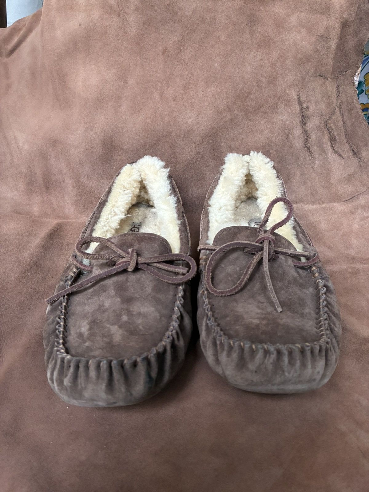 Ugg UGG AUSTRALIA SHEARLING WOOL LINED SLIP ON MOCASSINS Size US 9 / EU 42 - 1 Thumbnail