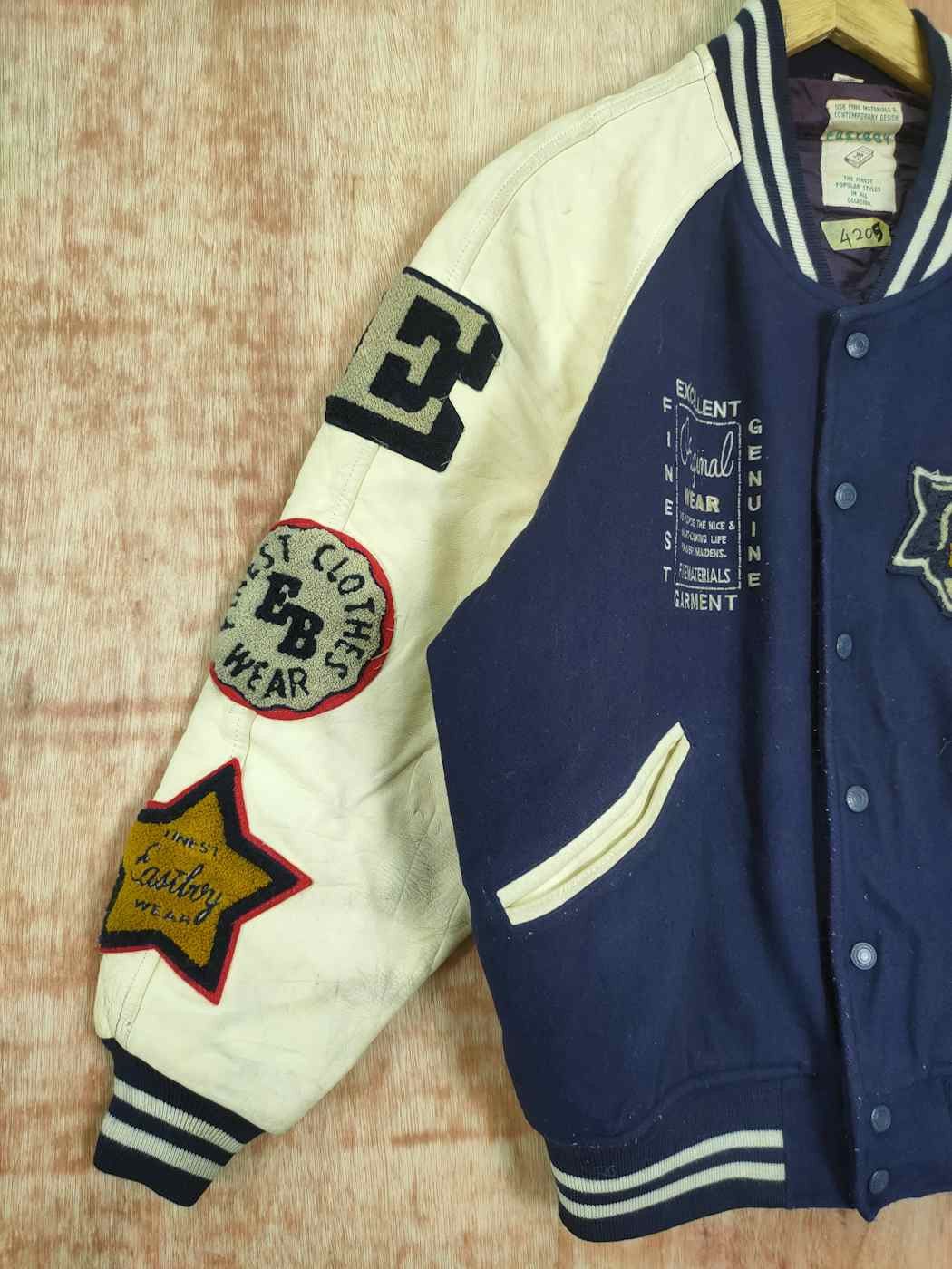Vintage Eastboy japan varsity jacket wool leather vintage #4205DLAL Size US M / EU 48-50 / 2 - 12 Thumbnail