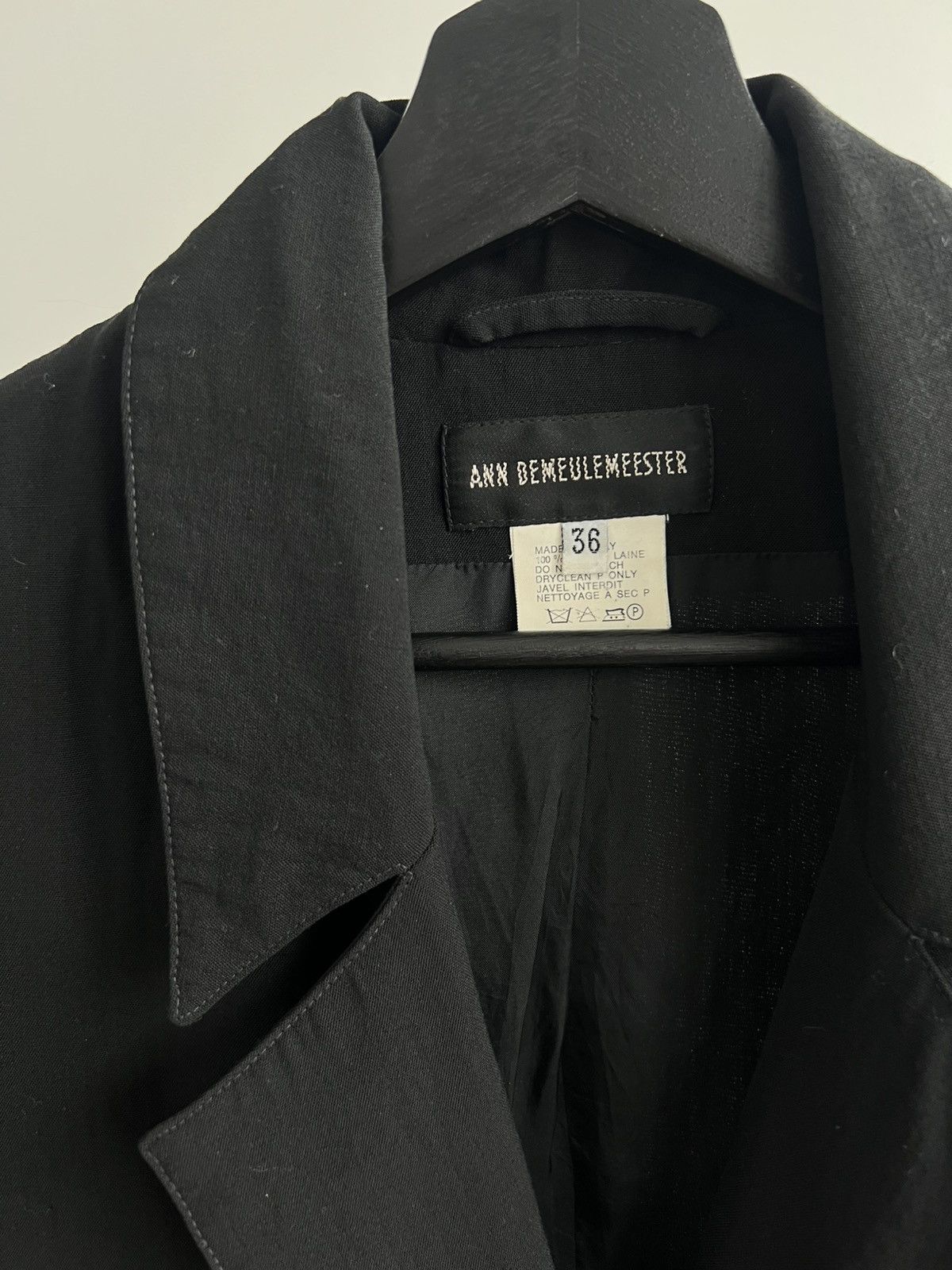 Ann Demeulemeester SS89 Sheer-Sleeve 3-Button Jacket Size XS / US 0-2 / IT 36-38 - 2 Thumbnail