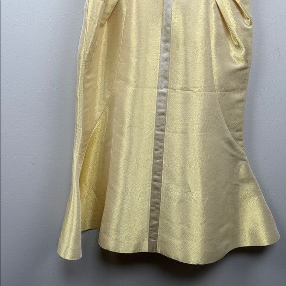 Thom Browne THOM BROWNE gold panelled short puff sleeve fitted midi dres Size S / US 4 / IT 40 - 8 Thumbnail