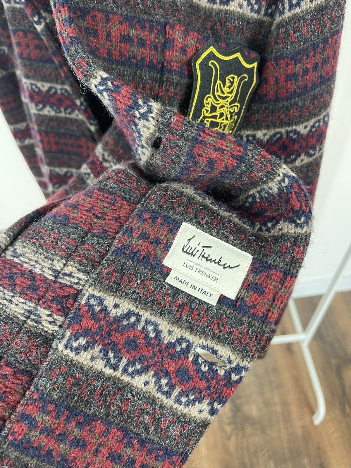 Other Luis Trenker Cardigan Wool Pattern Knit Men Size S Jacket Size US S / EU 44-46 / 1 - 6 Thumbnail