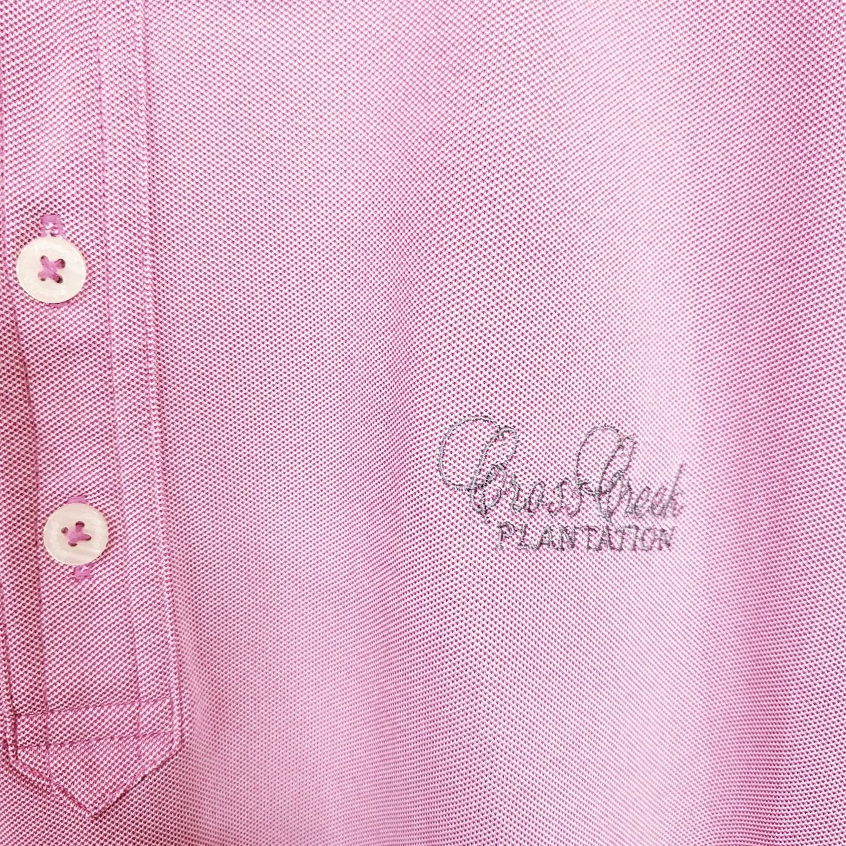 johnnie-O johnnie-O Polo Shirt Mens M Pink Short Sleeve Pullover Polyester Knit Striped Logo Cross Creek Plantation Size US M / EU 48-50 / 2 - 4 Thumbnail