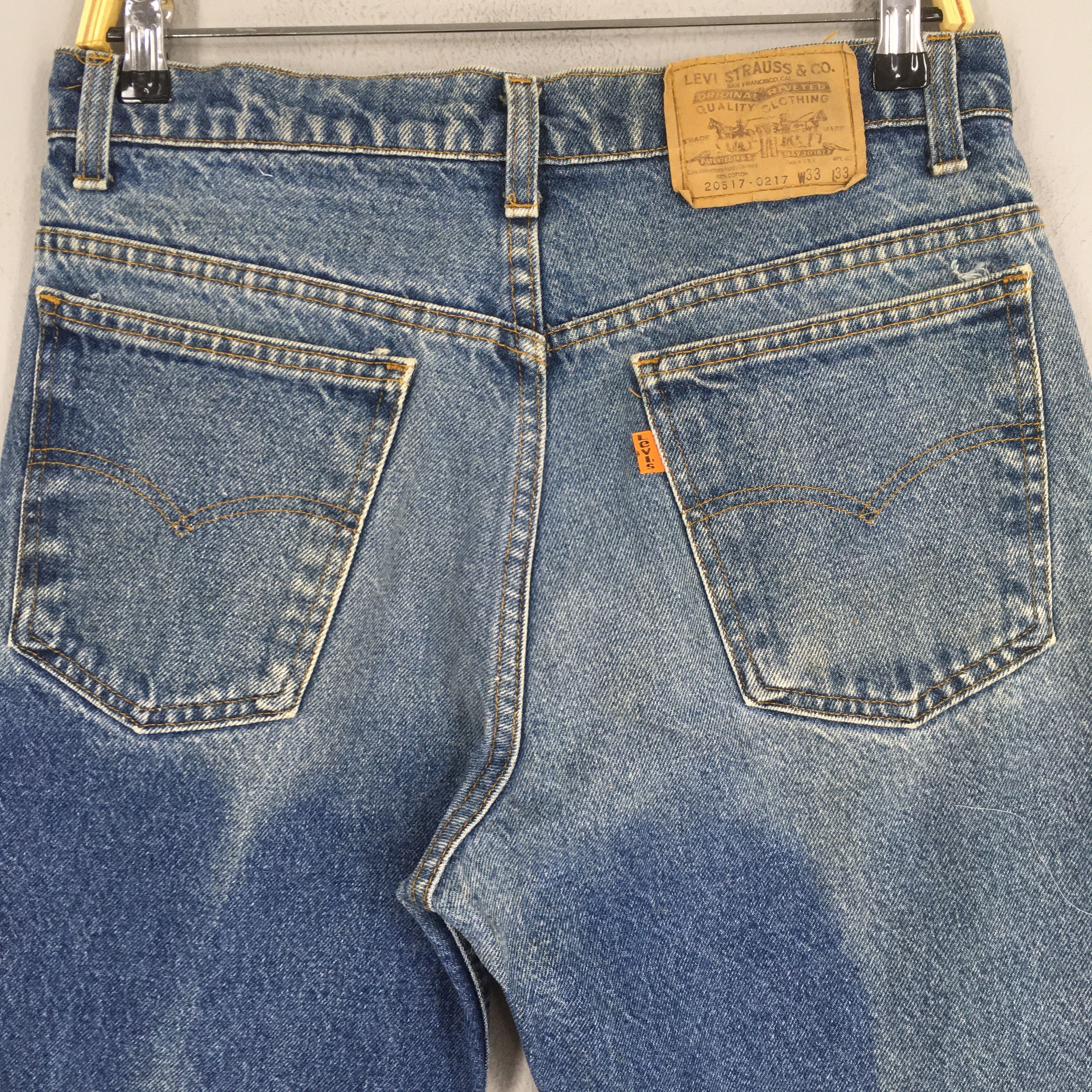 Levi's ize 30x31.5 Vintage Levi's Bootcut Flared Orange Tab Jeans Size US 30 / EU 46 - 8 Thumbnail