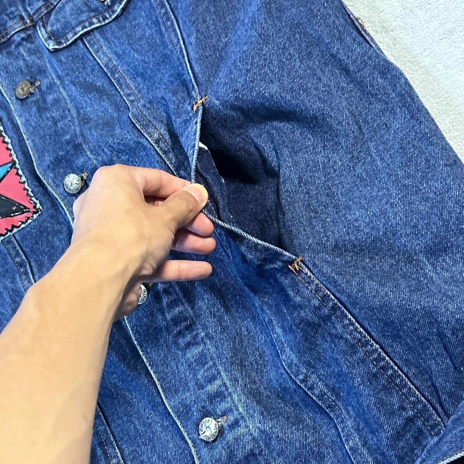 Levi's Denim Barn Jacket Native Paint Women 1X Sergio Valente Chore Size XL / US 12-14 / IT 48-50 - 18 Thumbnail