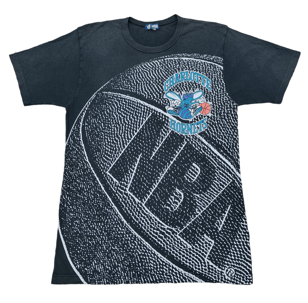image of Overprint Nba Charlotte Hornets Faded T in Faded Black, Men's (Size Medium)