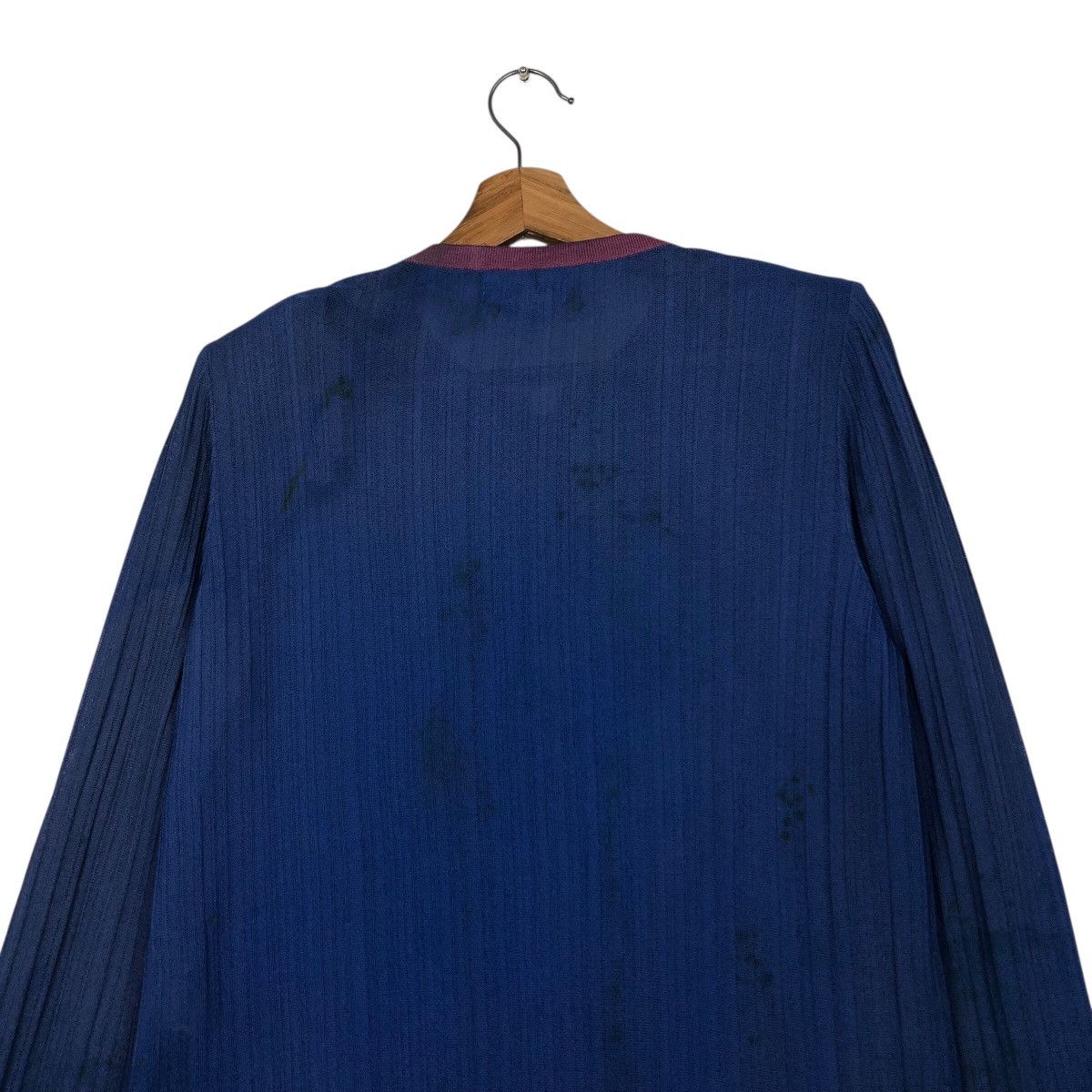 Yves Saint Laurent Vintage Indigo Woven Tunic Shirt Yves Saint Laurent Size M / US 6-8 / IT 42-44 - 10 Thumbnail