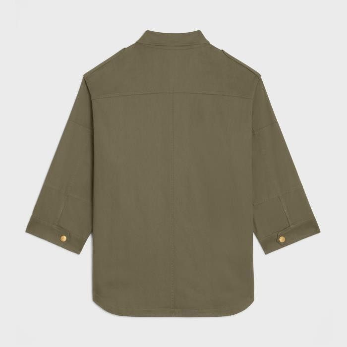 Celine o1w1db10526 2W9451 Military Jacket in Military Green Size XS / US 0-2 / IT 36-38 - 2 Thumbnail