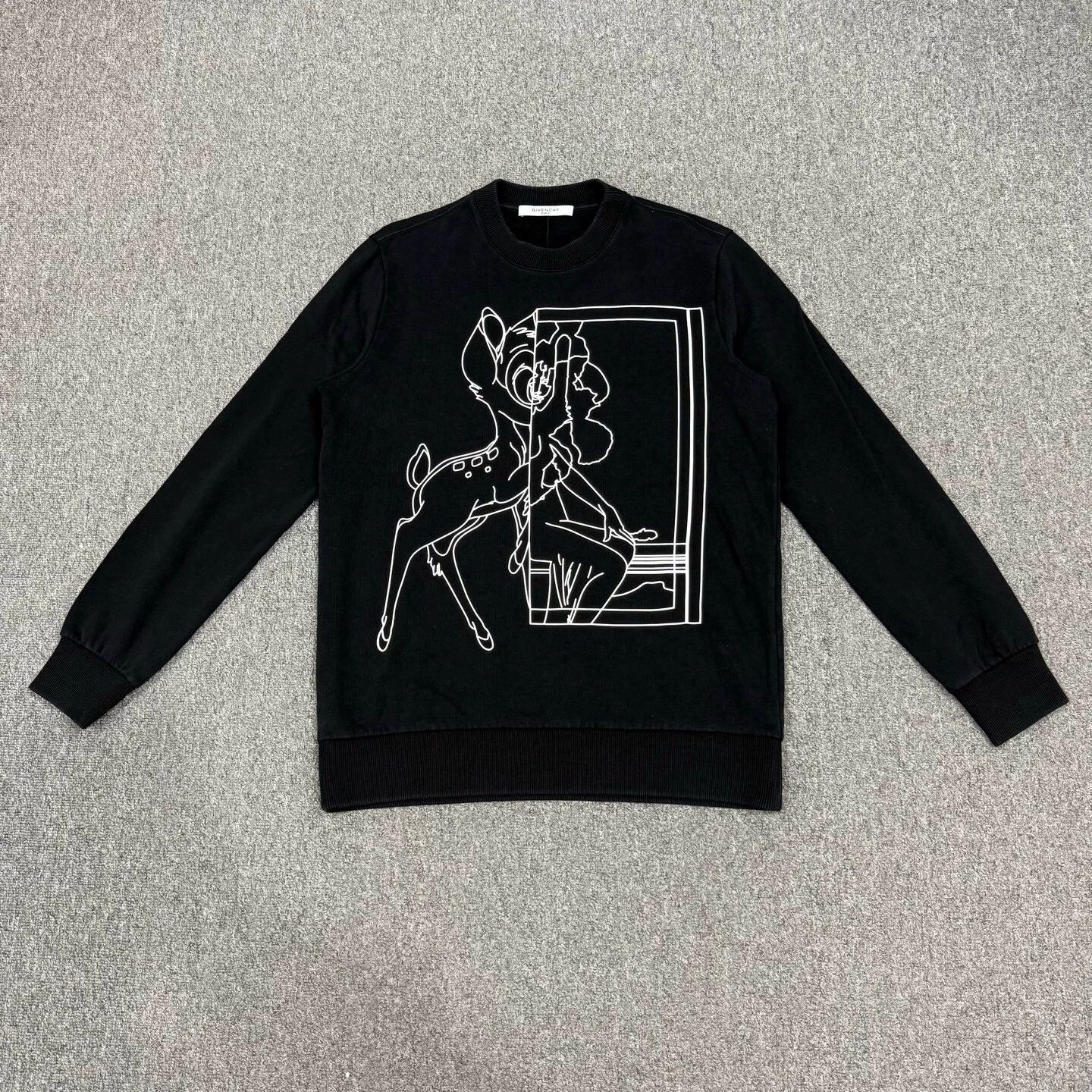 Givenchy Givenchy deer black long-sleeve sweatshirt M 99 new Size M / US 6-8 / IT 42-44 - 1 Thumbnail