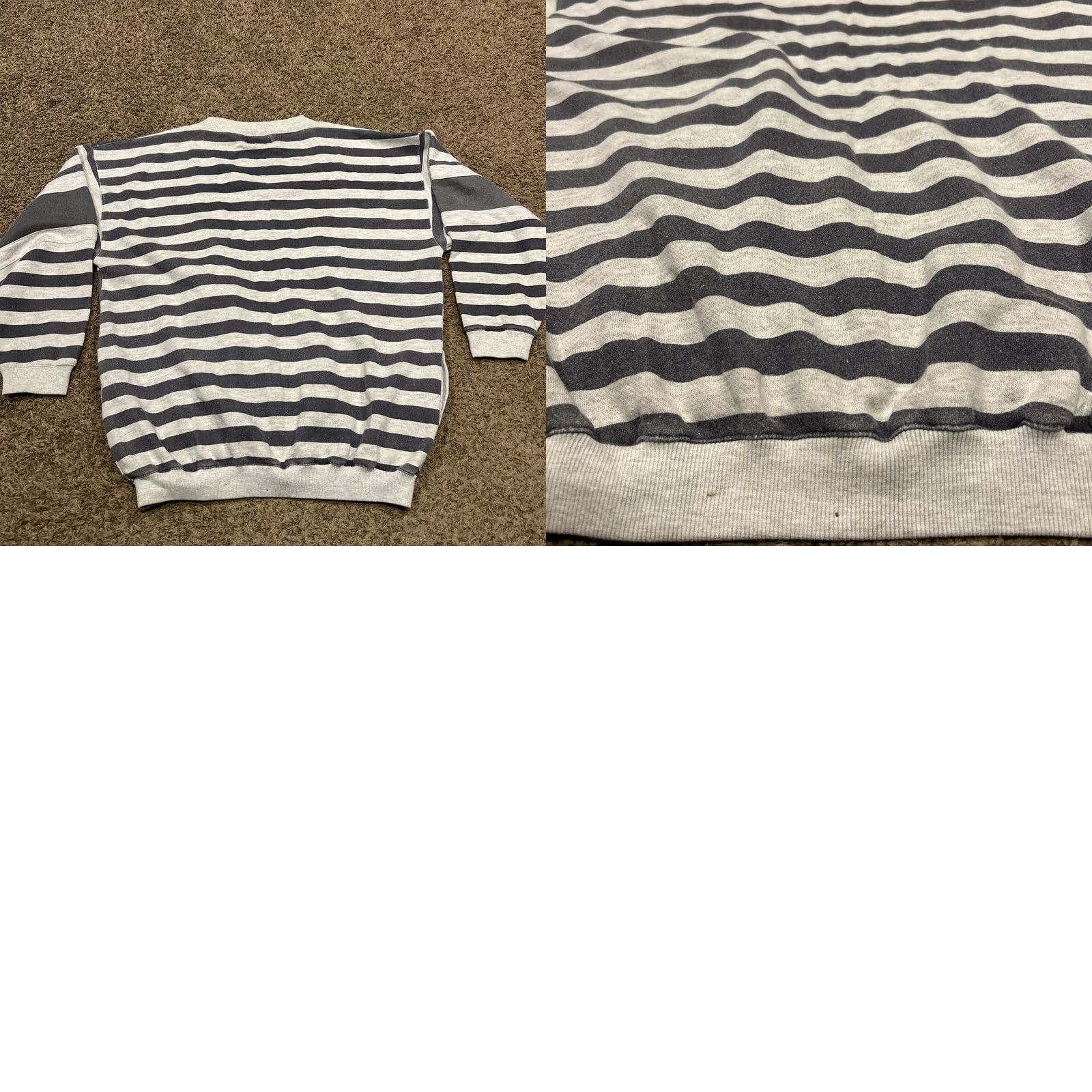 Bugle Boy VINTAGE Bugle Boy Cardigan Sweater Mens L Striped Knit V-Neck Cotton A46 Size US L / EU 52-54 / 3 - 8 Thumbnail