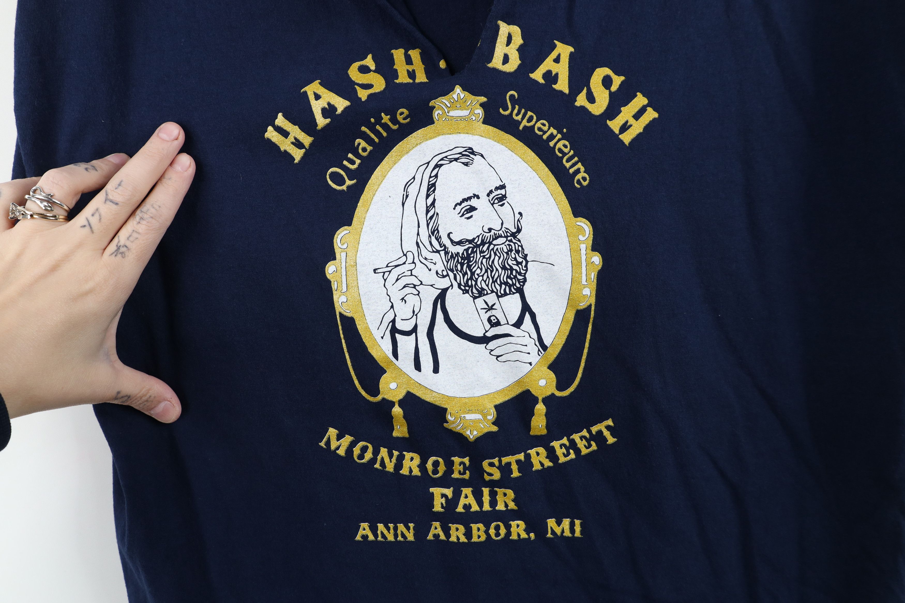 Vintage Vintage Cut Ann Arbor Hash Bash Monroe Street Fair T-Shirt Size L / US 10 / IT 46 - 5 Thumbnail