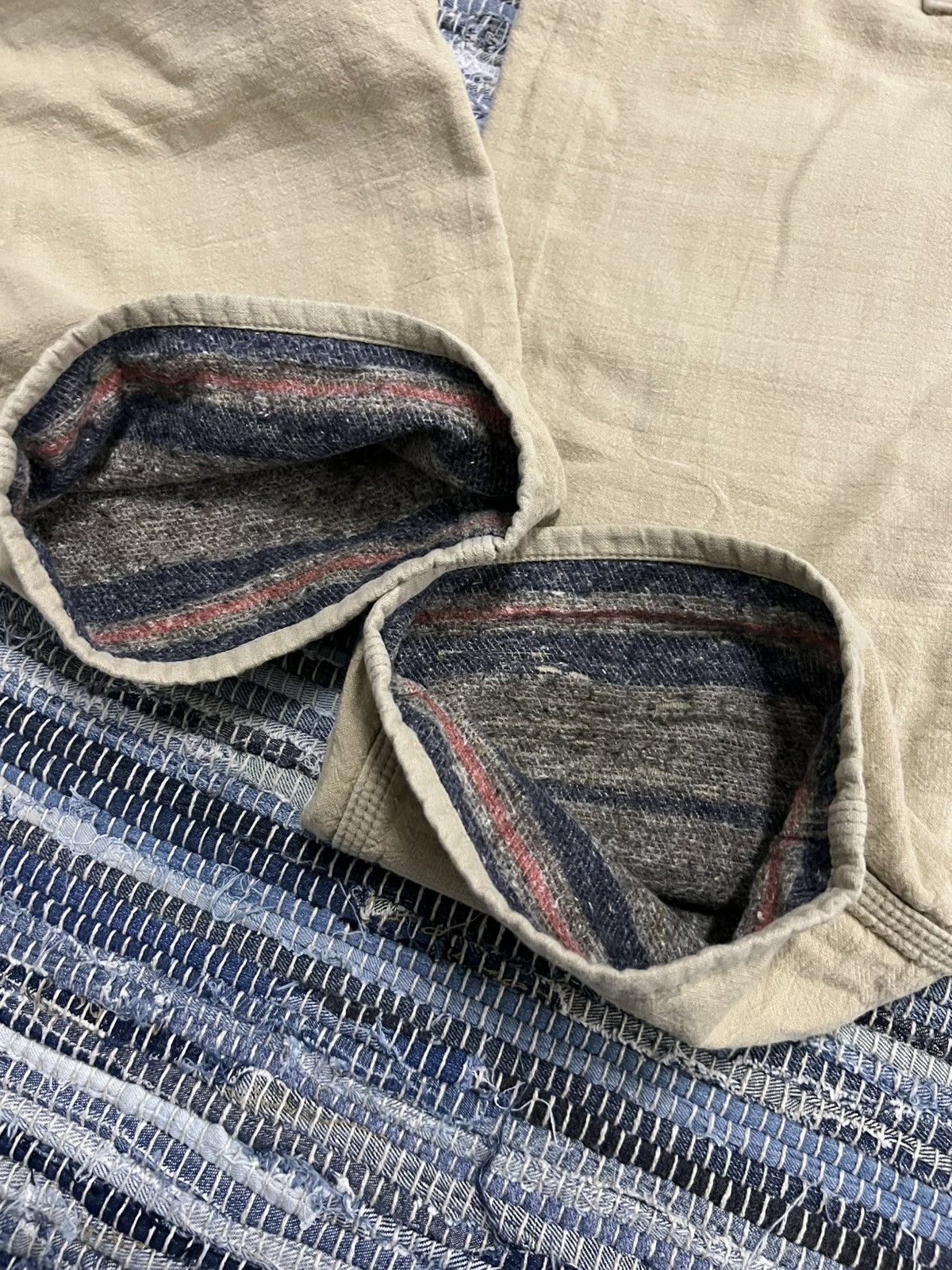 Post Overalls Vintage Denim Dungare Double Knee Stencil Blanket Denim Jean Size US 32 / EU 48 - 10 Thumbnail