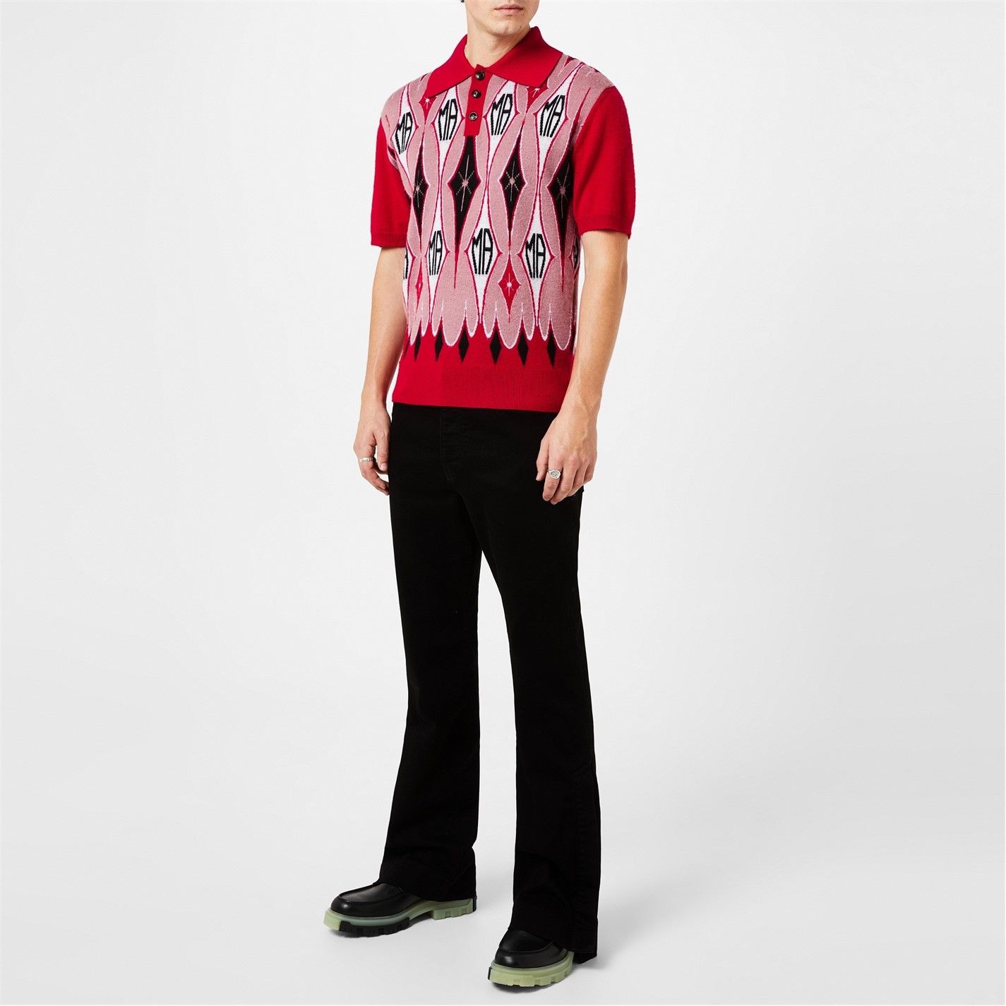 Amiri AMIRI Jacquard Polo Shirt Size US M / EU 48-50 / 2 - 2 Thumbnail
