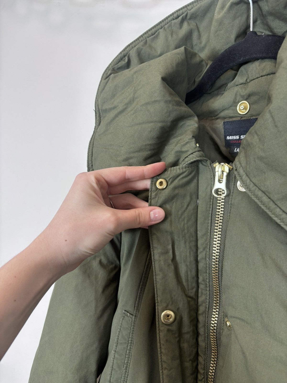 Miss Sixty Miss Sixty Women’s Olive Avant Garde Puffer Jacket Coat Size L / US 10 / IT 46 - 13 Thumbnail