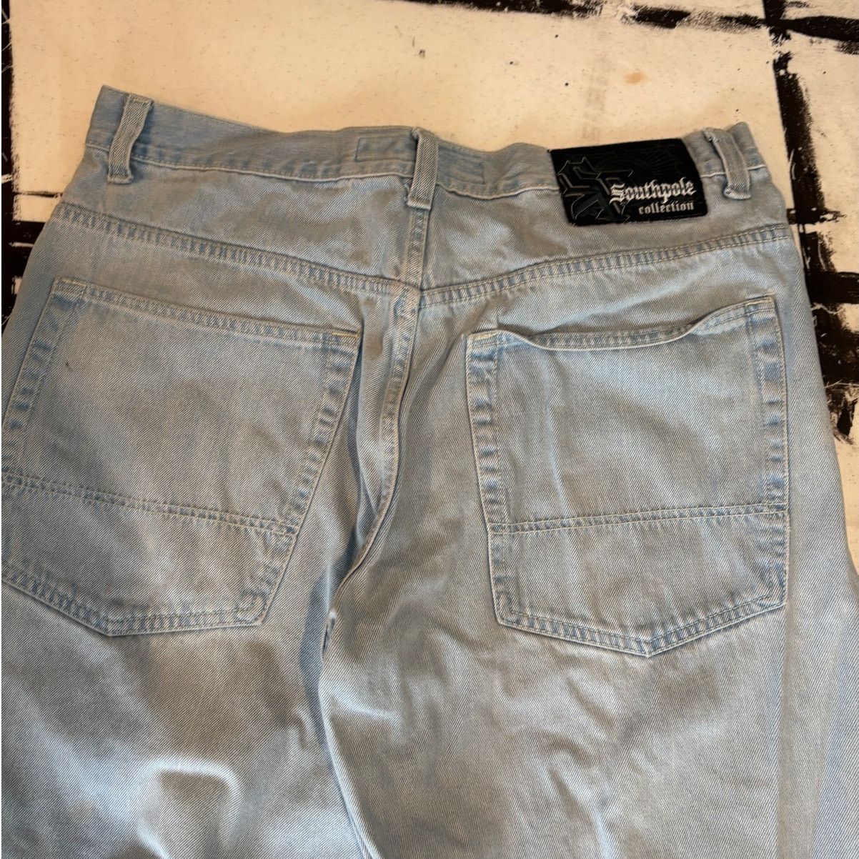 Southpole × Vintage Southpole Baggy Denim Jeans Y2K Mens 38x28 Wide Leg Skater Size US 38 / EU 54 - 6 Thumbnail
