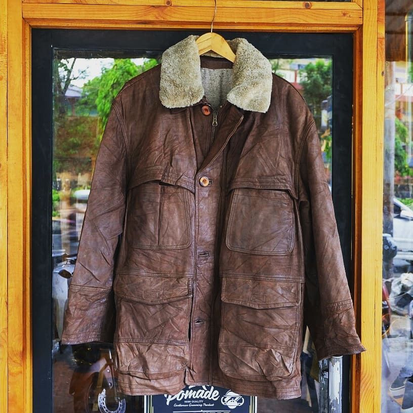 Vintage Z.E Milano Vintage Rider Jacket Italian Artisan Brown Size US L / EU 52-54 / 3 - 1 Thumbnail
