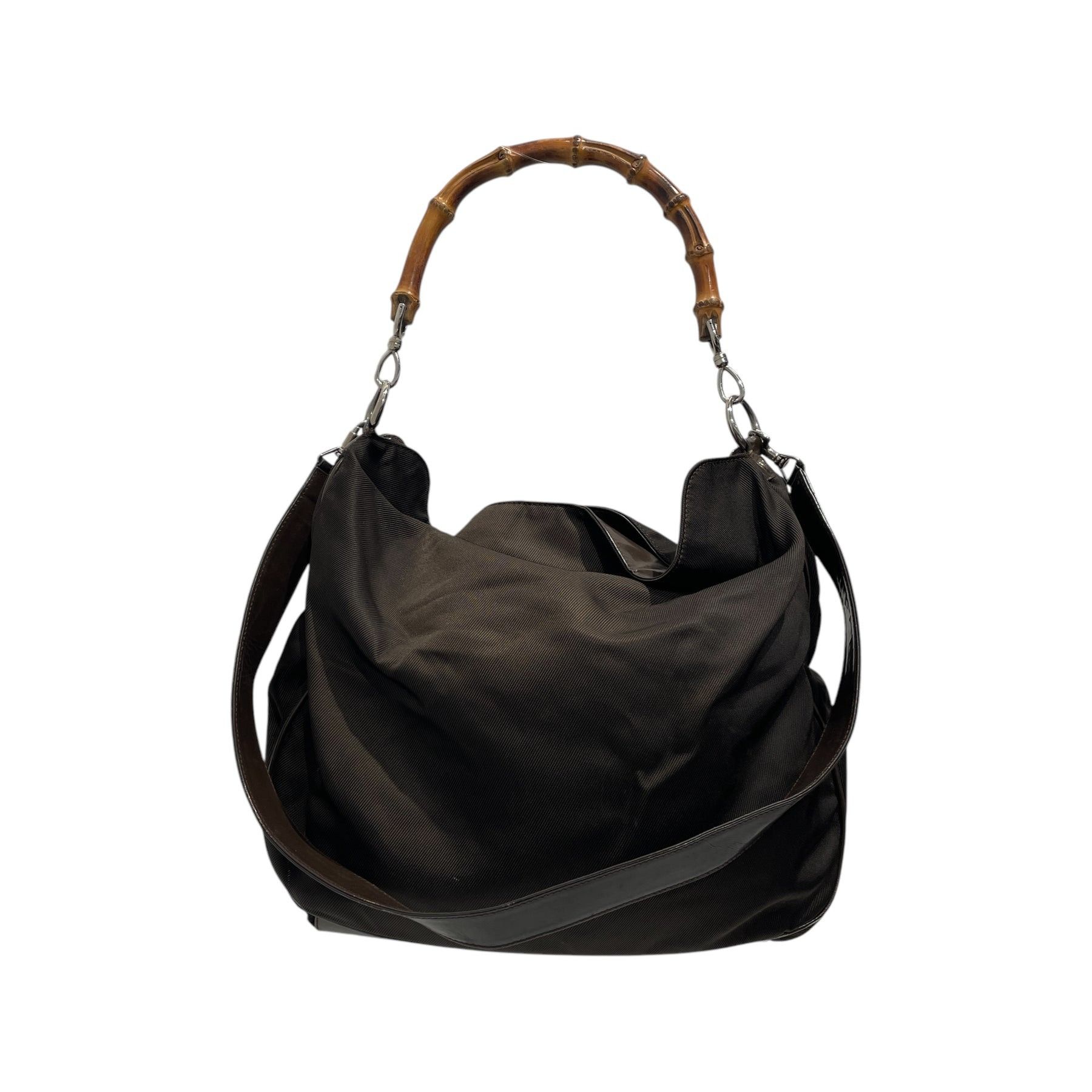 Gucci Bamboo Handle Nylon Handbag Size ONE SIZE - 2 Thumbnail