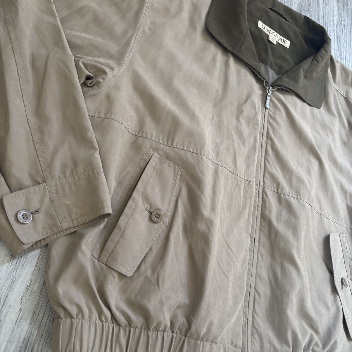 London Fog London Fog Men's Jacket Zip Up Brown Tan Inner Lining XL Size US XL / EU 56 / 4 - 3 Thumbnail