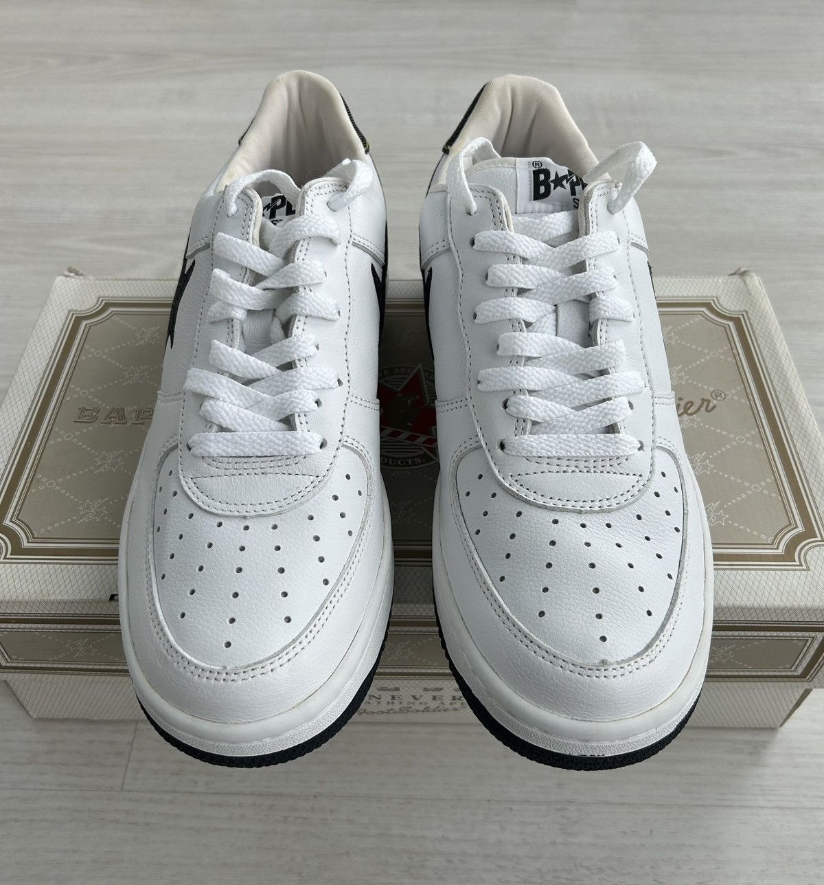 Bape VERY RARE OG 2001 A BATHING APE WHITE DENIM BAPESTA Size US 10 / EU 43 - 2 Thumbnail
