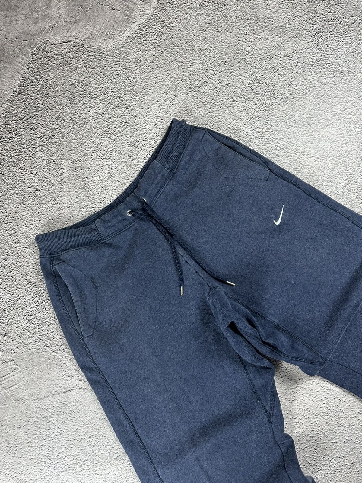 Nike Vintage Nike Wide Leg Fleece Baggy Sweatpants Navy Blue Size 30" / US 8 / IT 44 - 4 Thumbnail