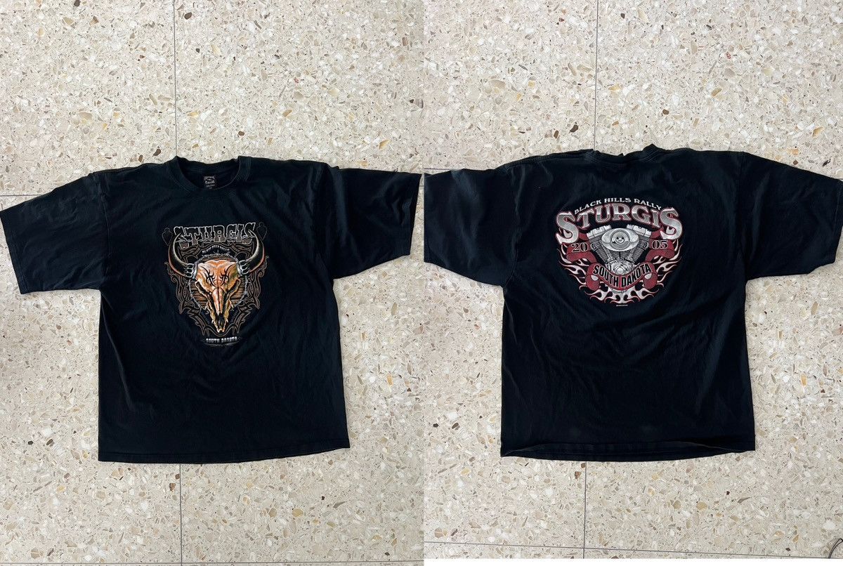 Other Sturgis Skull Twin V Motorcycle Chrome Flames Barbwire 2005 Size US XXL / EU 58 / 5 - 1 Thumbnail