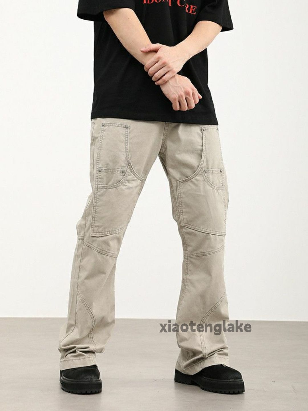 Designer × Japanese Brand × Vintage utility outdoor workwear carpenter cargo flared pants Size US 32 / EU 48 - 4 Thumbnail