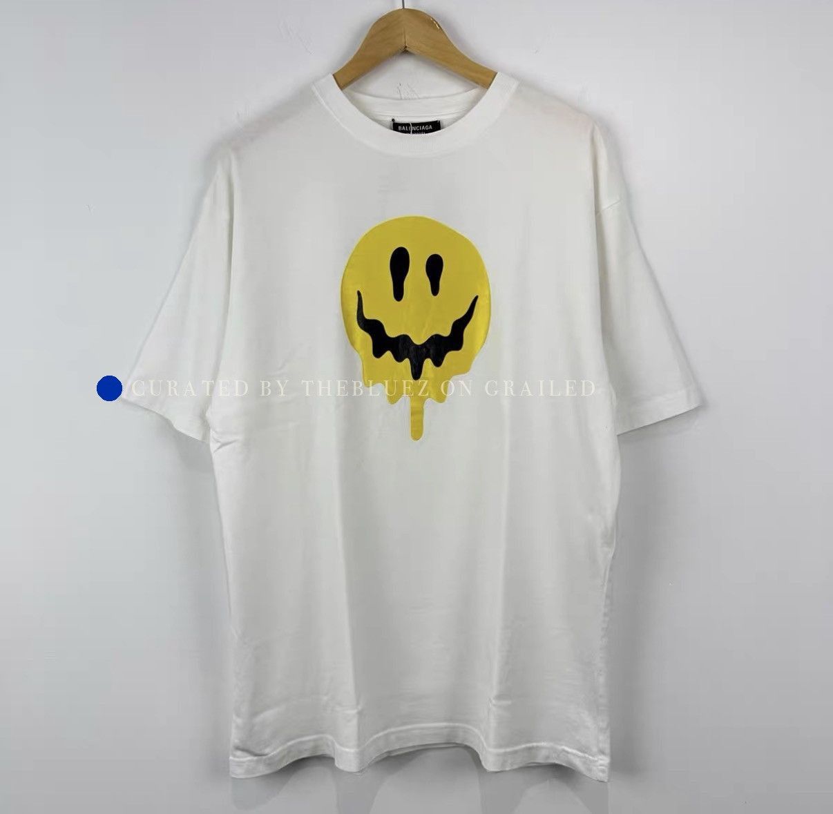 Balenciaga Smiley Dissolving Print White T-Shirt Size US S / EU 44-46 / 1 - 1 Thumbnail