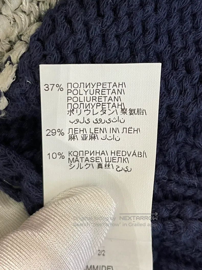 Brunello Cucinelli Brunello Cucinelli Blue and White Linen Polyurethane Silk Size M / US 6-8 / IT 42-44 - 5 Thumbnail