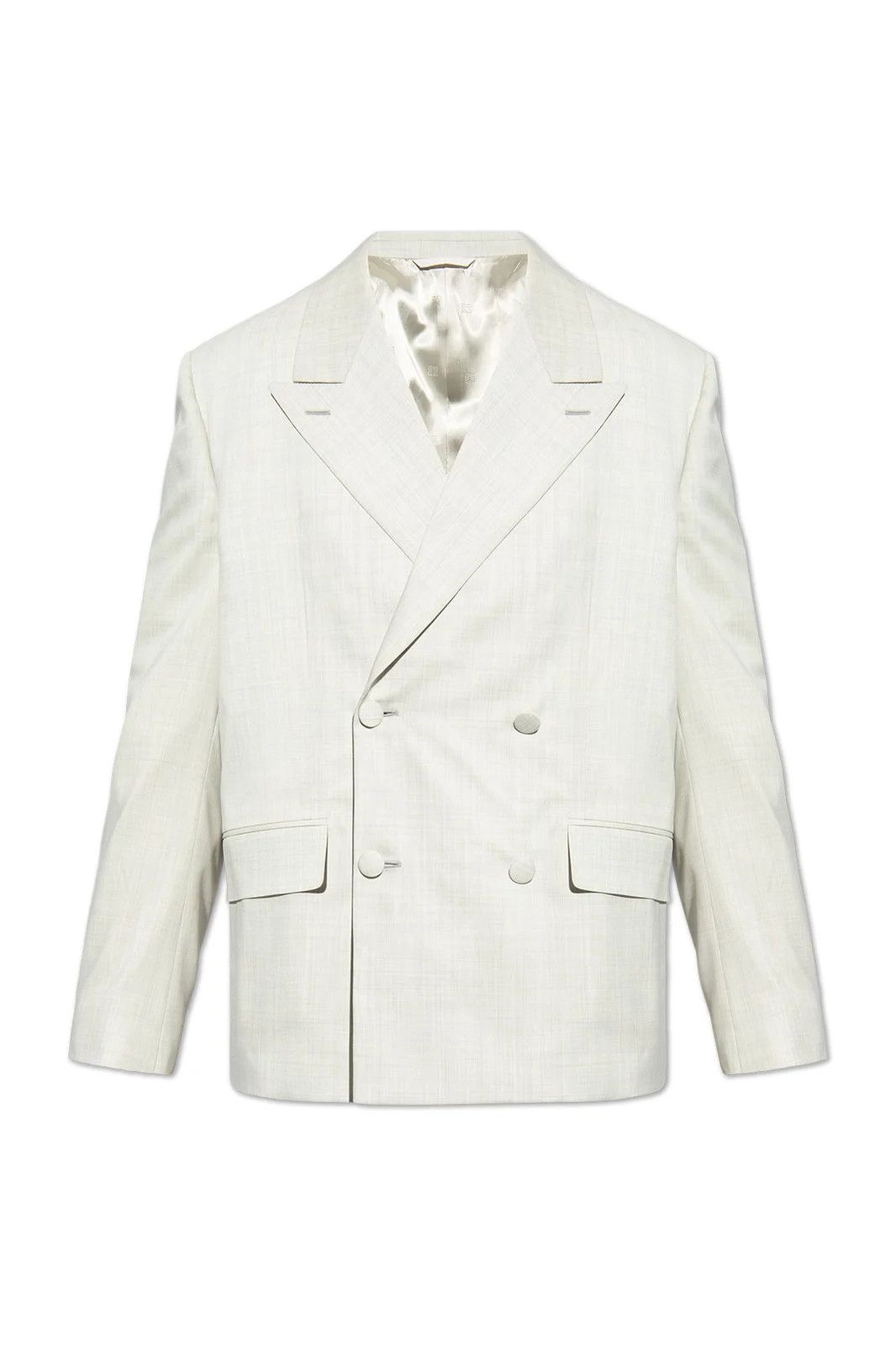 Givenchy o1w1db10525 Peaklapel Double Breasted Jacket in White Size US L / EU 52-54 / 3 - 1 Thumbnail