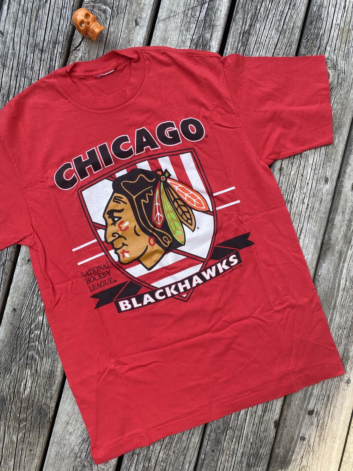 Chalk Line × Vintage 90s Chicago Blackhawks hockey logo shirt sz L Size US L / EU 52-54 / 3 - 1 Thumbnail