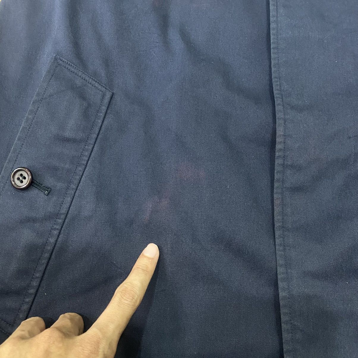 Burberry VTG Burberry Navy Balmacaan Coat Nova Check Lining England Size US L / EU 52-54 / 3 - 10 Thumbnail