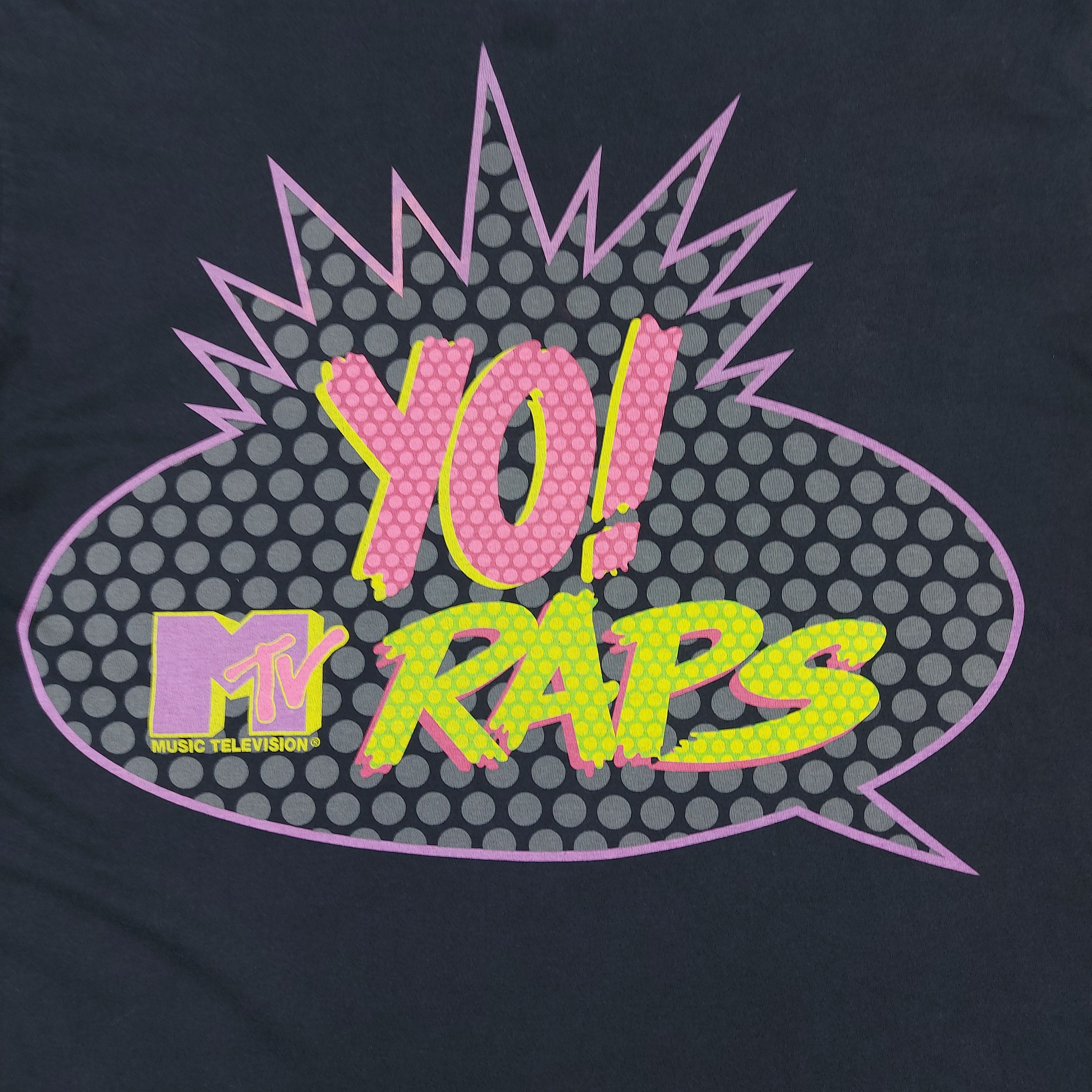 Mtv Vintage 2007 YO! MTV Raps Neon LOGO Official TEE Size US XL / EU 56 / 4 - 2 Thumbnail