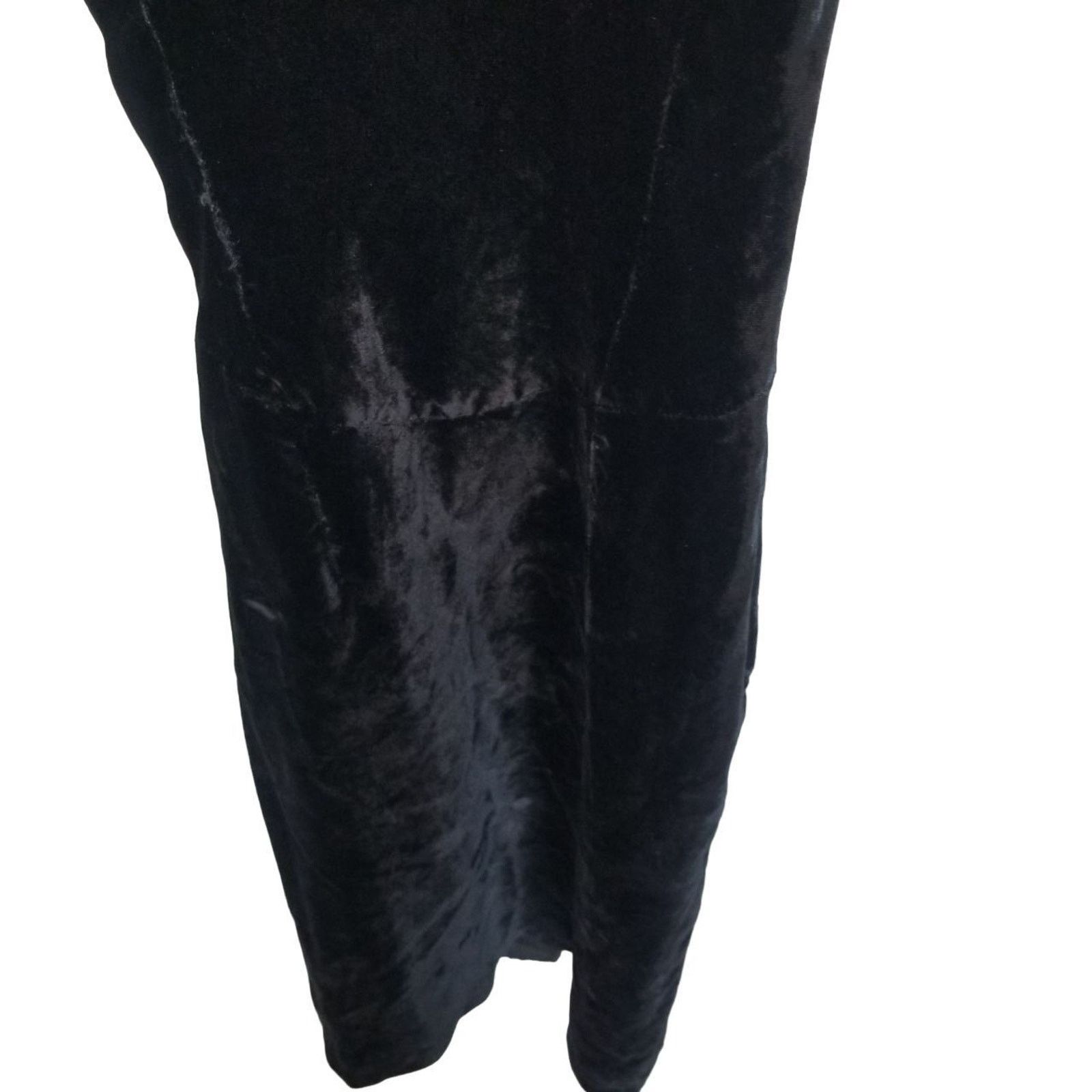 Jessica McClintock Vintage Jessica McClintock Velvet Midi Dress Fairy Grunge Size S / US 4 / IT 40 - 4 Thumbnail