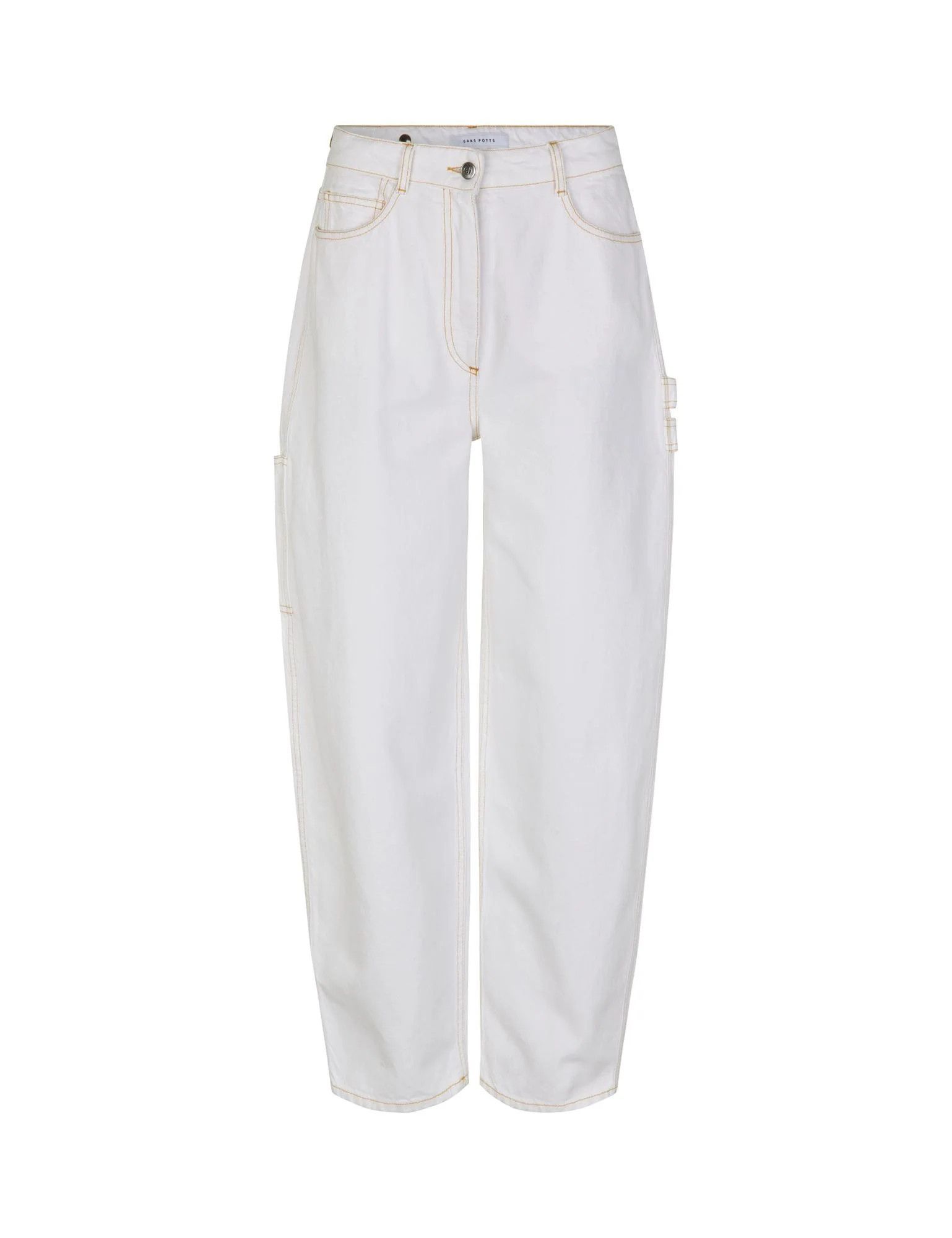 Saks Potts o1s22i1n0924 Organic Denim Helle Jeans in White Size 27" / US 4 / IT 40 - 1 Thumbnail