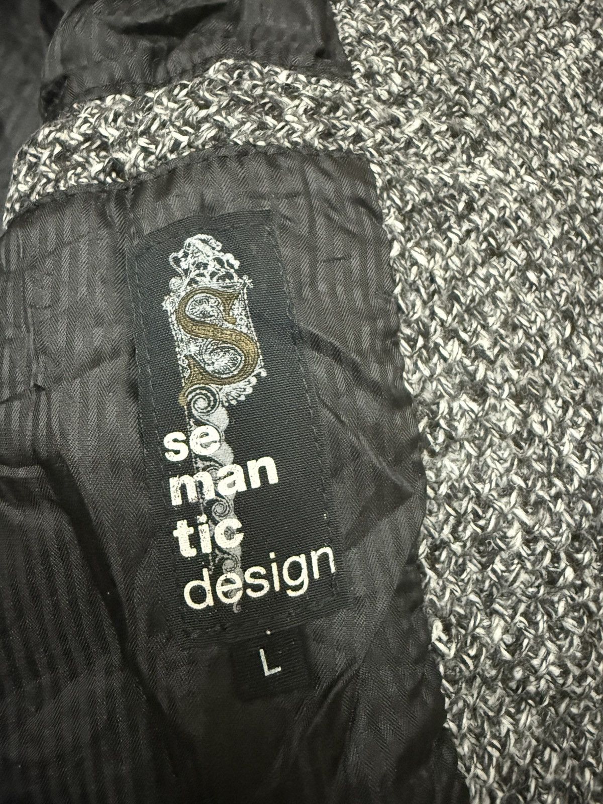 Japanese Brand × semanticdesign Semantic Design Knit Trenche Coat Jacket Size US S / EU 44-46 / 1 - 6 Thumbnail